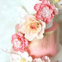 Zephyr- Soft coral wedding cake
