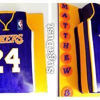 Lakers jersey cake