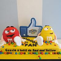 M&M's one million fans cake