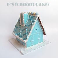 Mint & Blue 3d Gingerbread houses