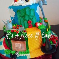 Wizard of Oz Cake Buttercream Icing, Fondant Accents