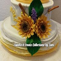 sunflowers birthday cake