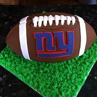 American football cake for a New York Giants fan