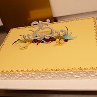  A Silver wedding cake