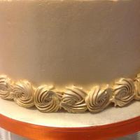 Pearl to Gold Rosette cake