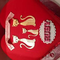 Birthday Heart Cake