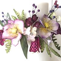 Natural Macintosh inspired flowers wedding cake  