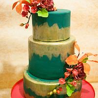 Rustic Teal and Gold