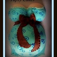 baby in a belly cake 