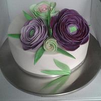 Ranunculus small wedding cake