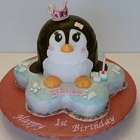 3D penguin cake