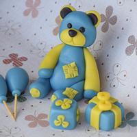 Teddy Bear Fondant Topper 