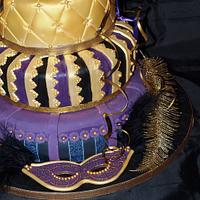 Masquerade theme cake