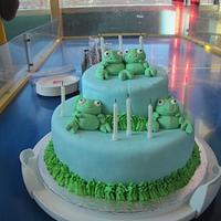 Froggie Birthday Cake