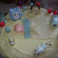 Olive & Henri Baby Shower Cake