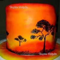 Sunset Theme cake