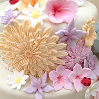 Flower Bomb 50th birthday cake