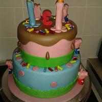 Peppa Pig 2 Tiea cake
