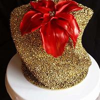 Sequin twisted tower cake