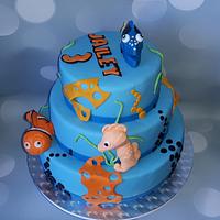 Dory en Nemo birthday cake.