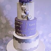 Joining of two families wedding cake