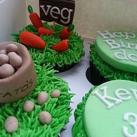 Vegetable / Allotment cupcakes
