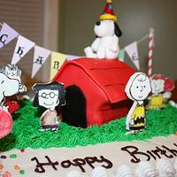 snoopy birthday cake