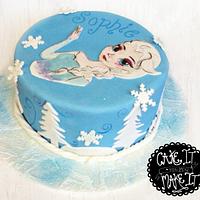 Hand Painted Frozen Cake