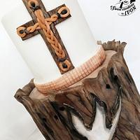Confirmation Wood cake