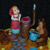 Masha and the bear cake