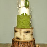 Forest wedding cake.