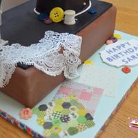 Sewing machine cake