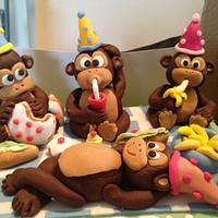 Monkey Picnic Birthday Cake