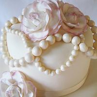Vintage Pearls & Rose 