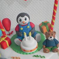 cake tchoupi et doudou , petit ours brun et badou 