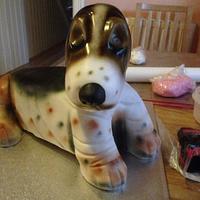 My first sculpted dog cake