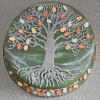 Namaste, tree of life cake