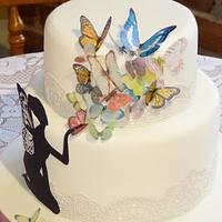 Fairy and butterflies cake
