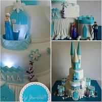 Frozen birthday cake 