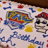 Paw patrol cake buttercream