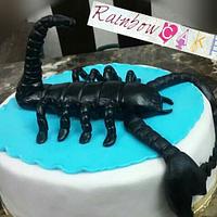 Scorpion cake #fondantcake