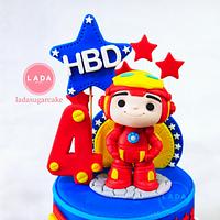 Baby Iron man birthday cake