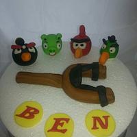 Angry birds cake topper