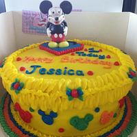 Mickey Mouse Buttercream Cake 