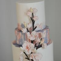 Cherry Blossom Memorial Cake