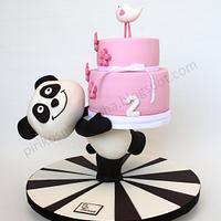Panda delivers a cake!