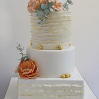Peaches Wedding Cake