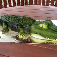 3D Aligator cake