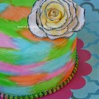 Hand Painted Colorful Cake