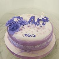Purple flower cake